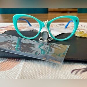 Stella McCartney | Kid Size Eyeglasses | Cat Eyewear | Electric Blue & Mint